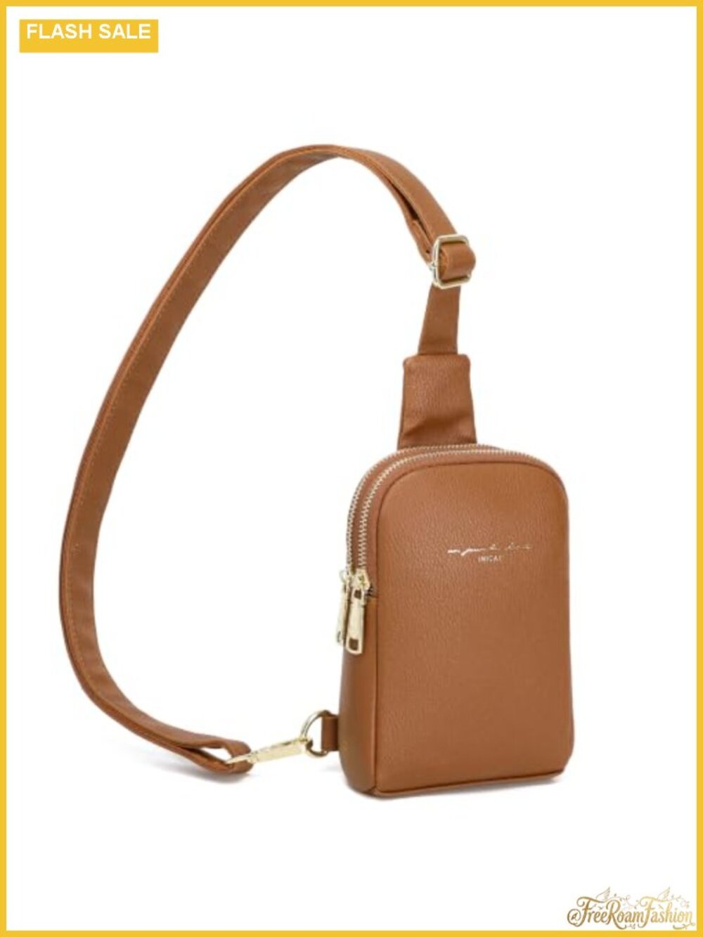 Faux Leather Sling Crossbody Bag Mini Travel Purse for Women
